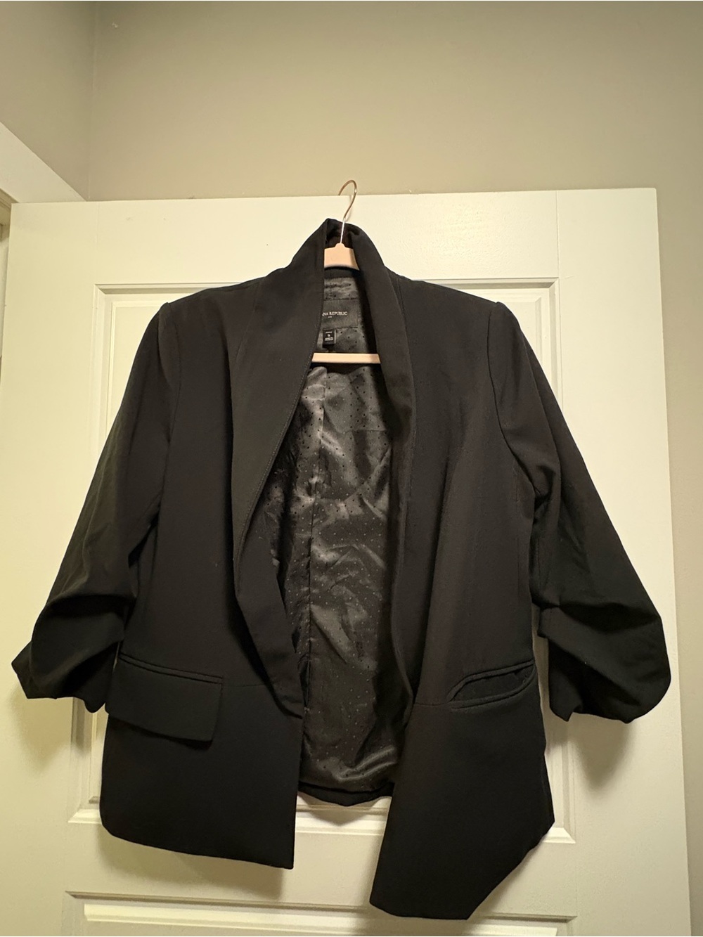 Banana Republic Black Open-Front Blazer